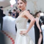 Miranda Kerr and Paris Hilton at separate red-carpet events in a collage.