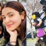 Virat Kohli kids photo featuring Virat Kohli, Anushka Sharma, and their child during a heartwarming family outing.