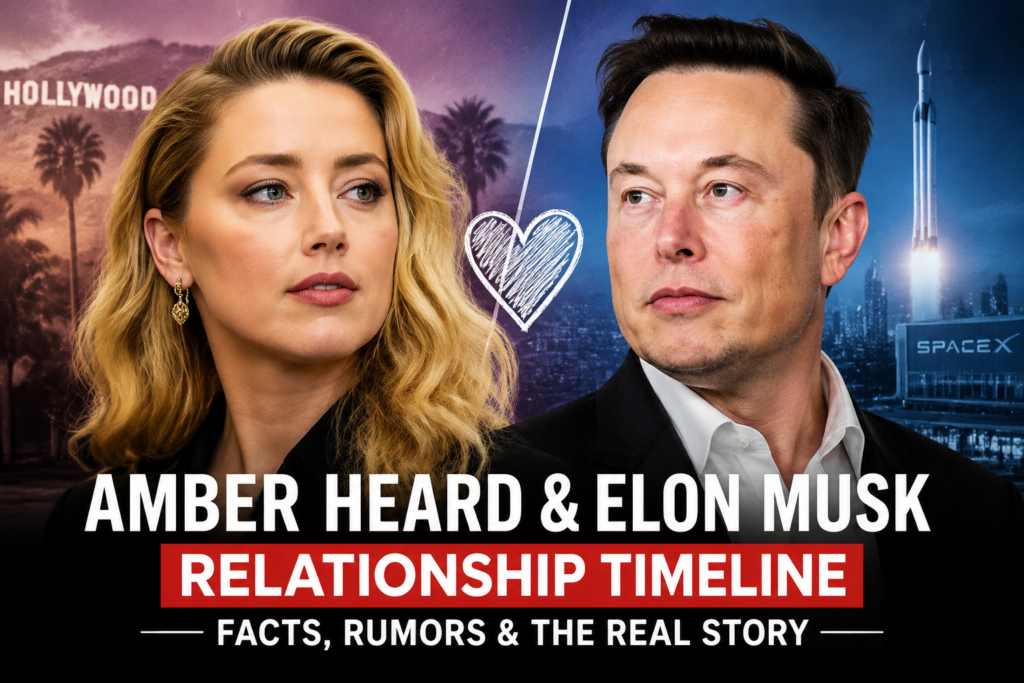 Amber Heard Elon Musk relationship timeline featuring Hollywood actress Amber