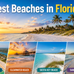 White sand Gulf Coast beach in Florida at sunset, representing the best beaches in Florida guide